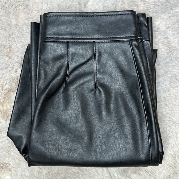H&M Pants - H&M | Black Flared Faux Leather Pants